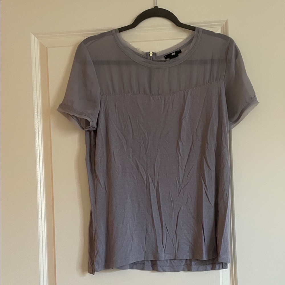 H&M Women's Short Sleeve Gray Tee